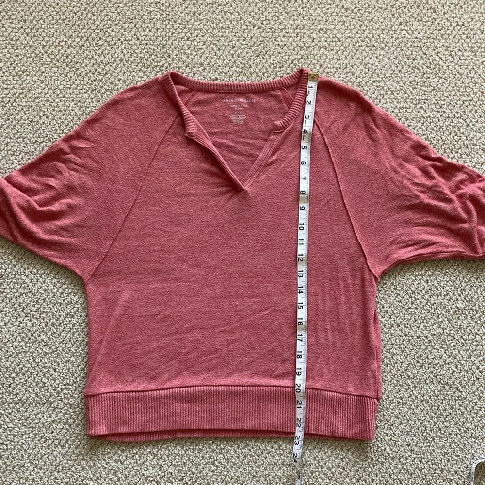 American Eagle Soft & Sexy Plush Long Sleeve V-Neck Shirt Blouse Small GUC - Image 5