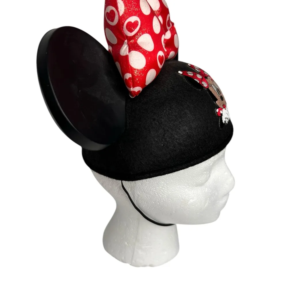 Disney Parks - Minnie Mouse Puffy Ears Hat w/ Polka Dots & Hearts - Image 2