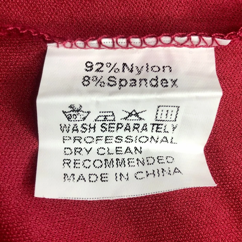 MiaoMiao Wine Lace Overlay Pencil Dress - Image 9