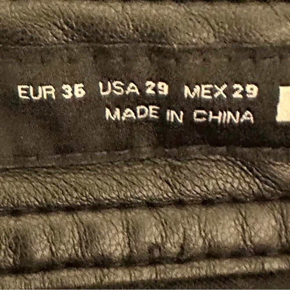 Zara faux leather zip up button pants - Image 4