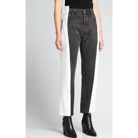 EB DENIM Black & Whites Two Tone Jeans Size 24 - Image 11