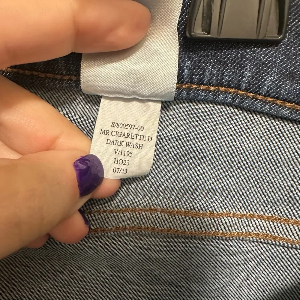 Banana Republic‎ Mr Cigarette Jeans Womens Size 32/14 Mid Rise - Image 4