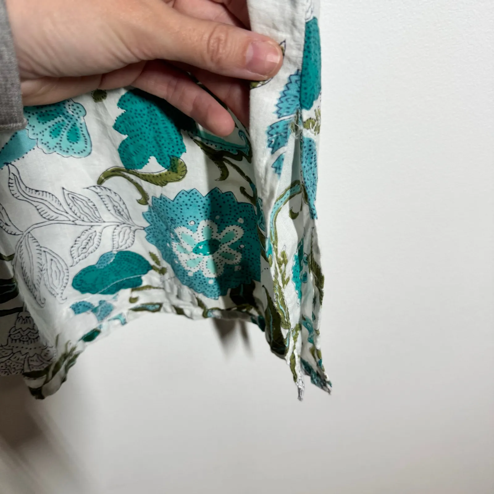 Roberta Roller Rabbit Tunic Top Women S BlueWhite Floral Cotton Coastal Vacation - Image 6