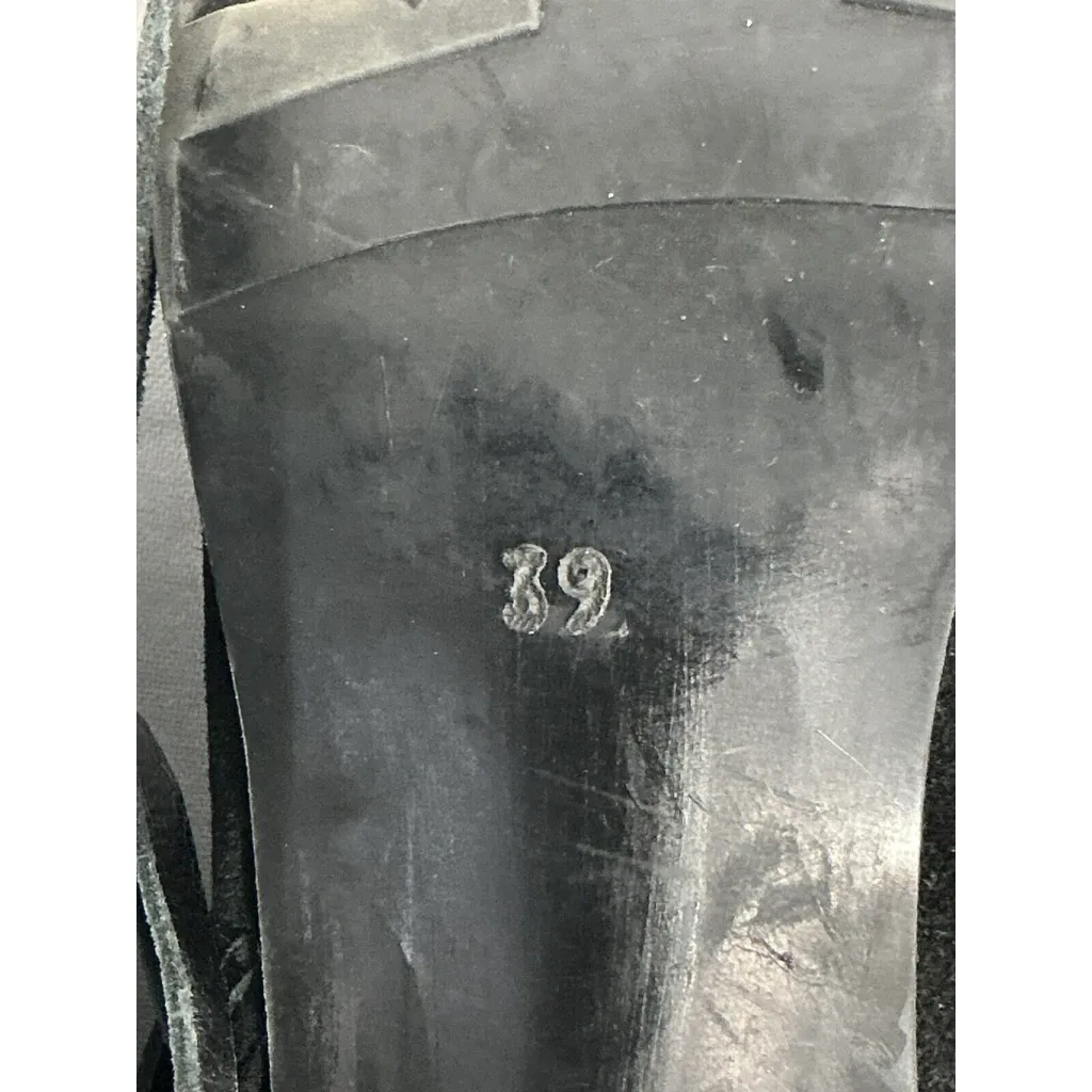 Womans Progetto 39 (8) Black Suede Strappy Pointed Toe Heel Ankle Boots - Image 8