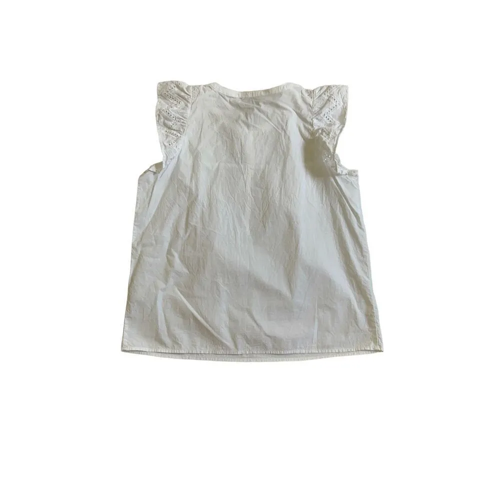 LOFT Anne Taylor white blouse size M - Image 5