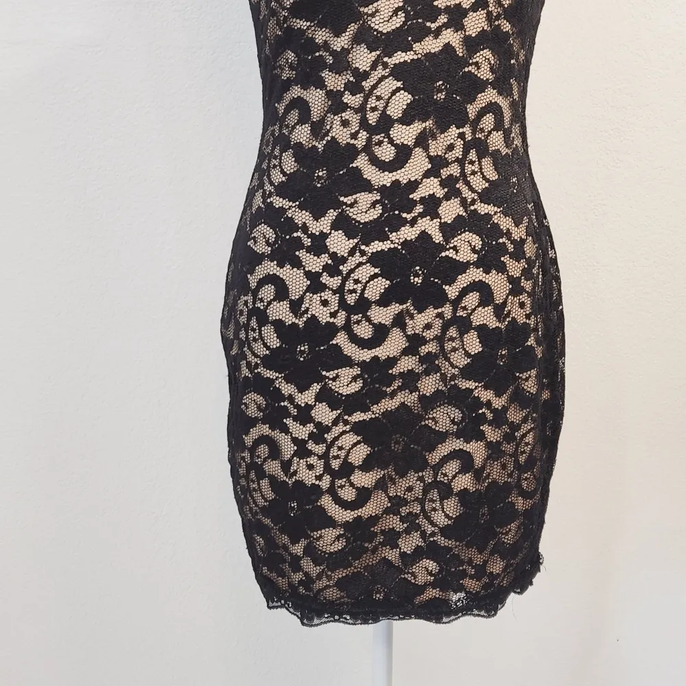 Liberty Love Black Lace Dress With Nude Lining Size: M - Image 2