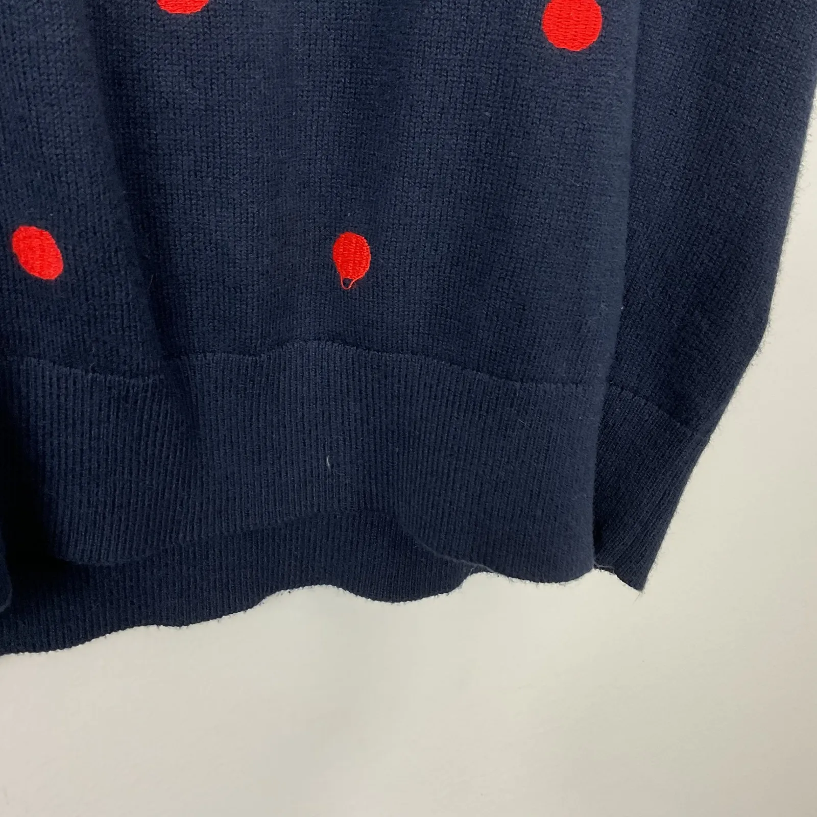 J. Crew Racked Dotted Polka Dot  Short Sleeve Knit Sweater Top XS - Image 2