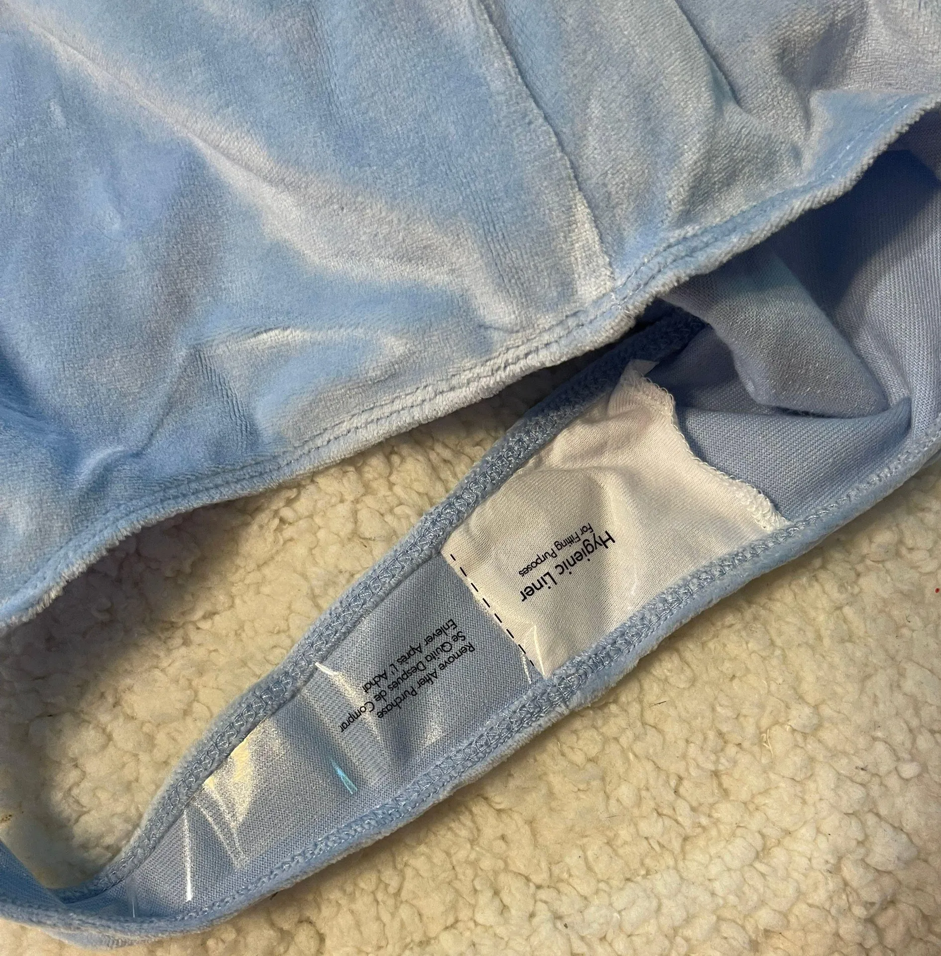 American Apparel NEW  Light Blue Velvet Bodysuit - Image 5