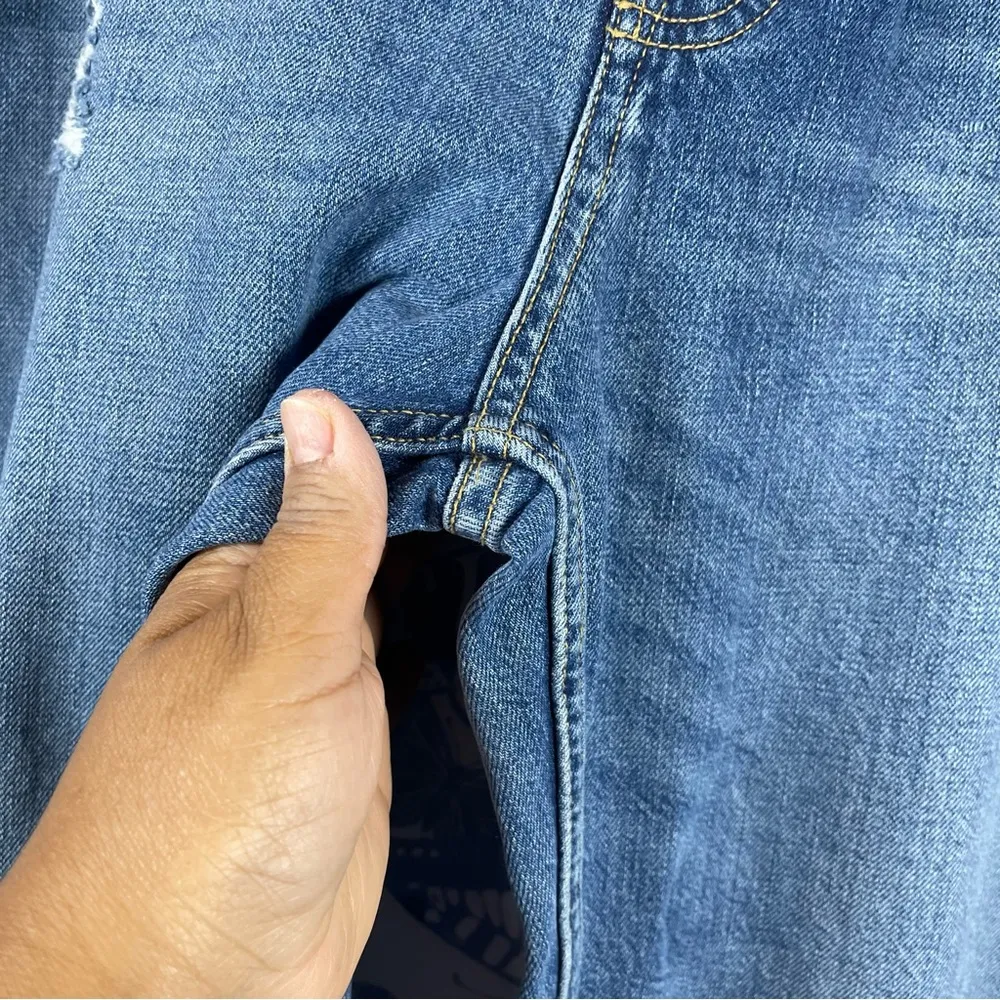 Everlane The Summer slouch distressed jeans SZ:33 - Image 5