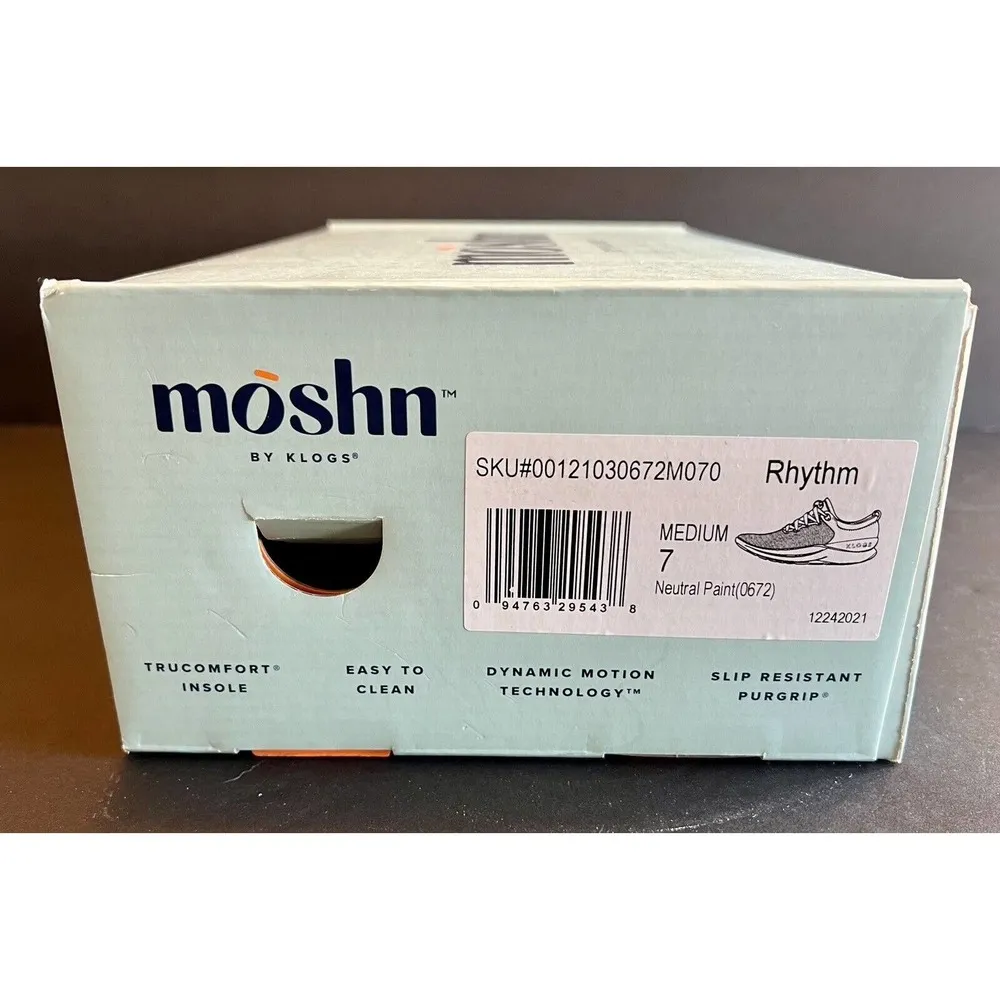 Moshn by Klogs Rhythm Neutral Paint Slip Resistant Cream Gray Pink Shoes 7 M NIB - Image 9