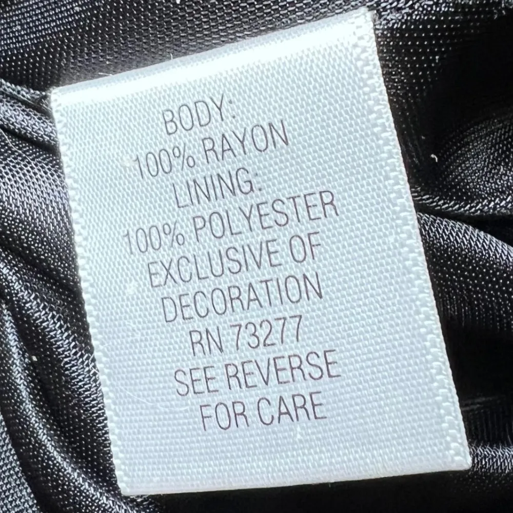 Simply Vera Vera Wang Wrap Dress Womens Small Black Blue Floral Mini Party Boho - Image 6