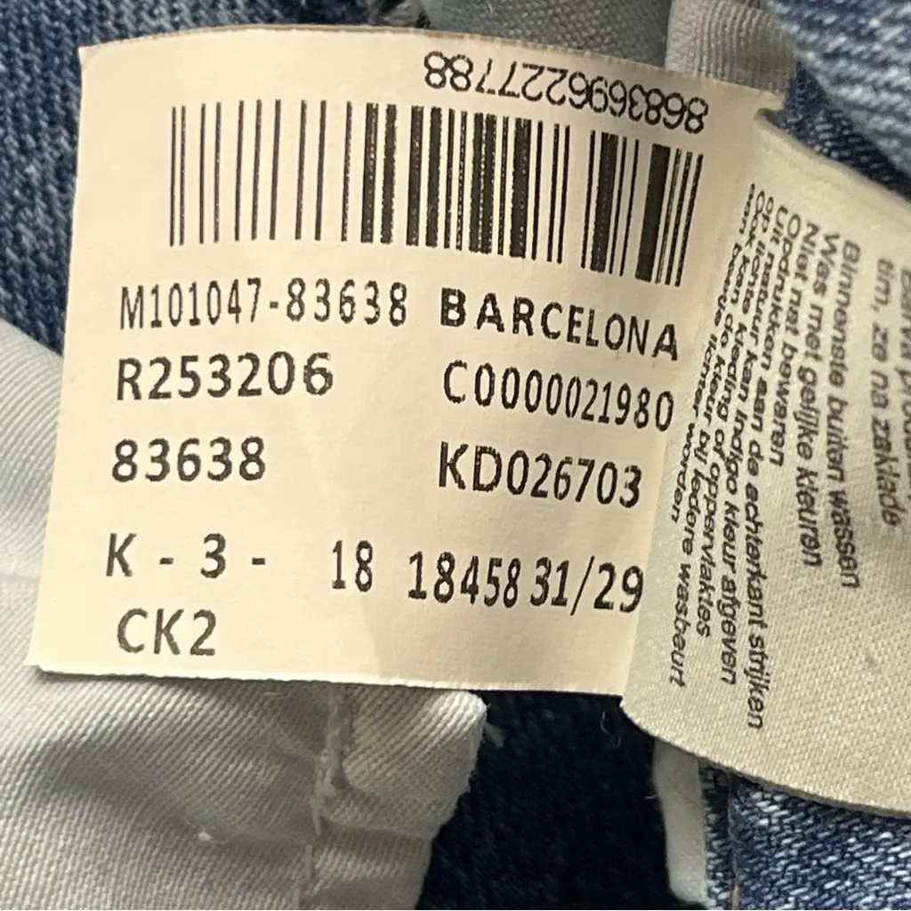 Mavi Barcelona High Rise‎ Wide Leg Womens Size 31 Blue Denim Jean *TINY FLAW - Image 4