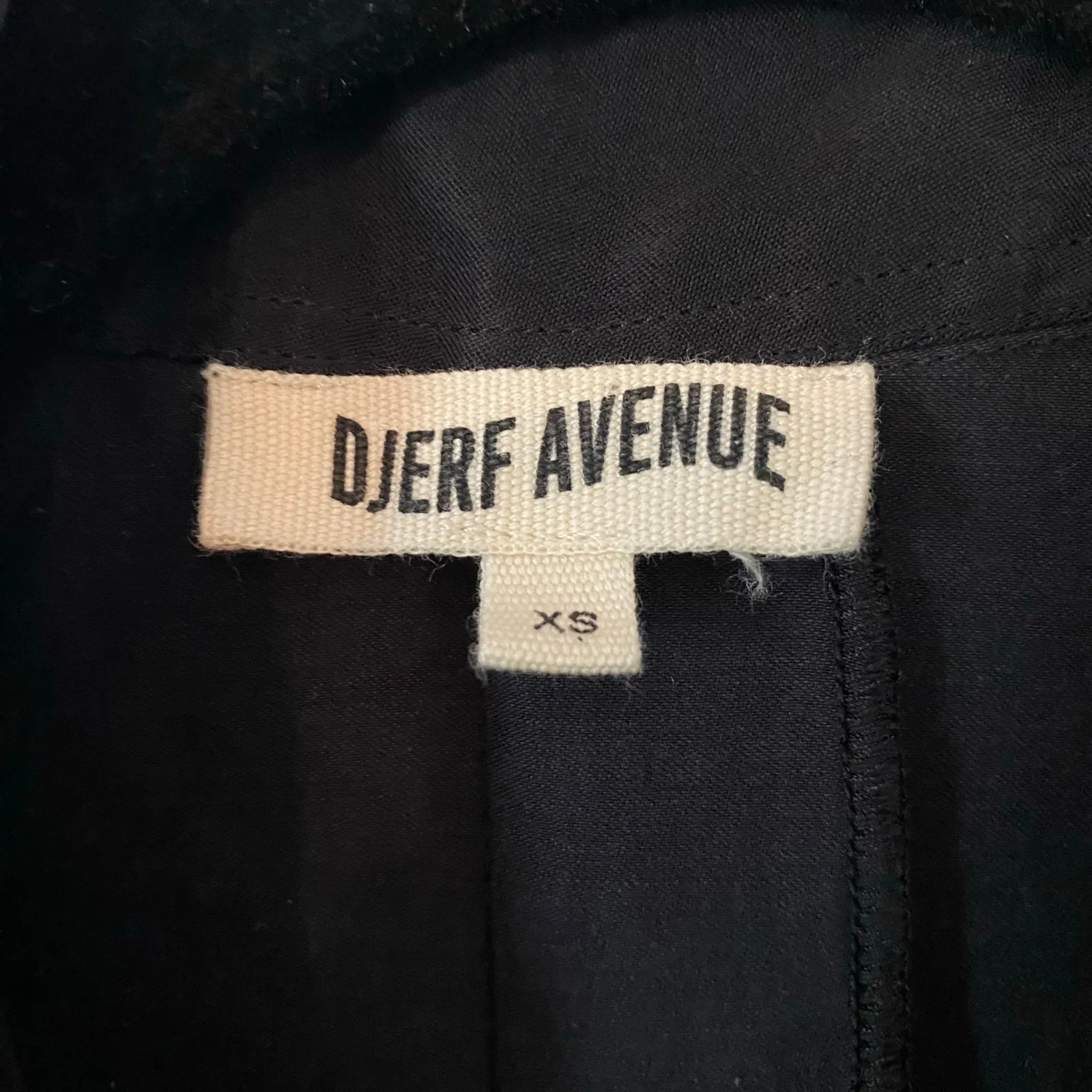 Djerf Avenue On The Go Ash Black Cupro Cotton Button Down Blouse Women's size XS - Image 3