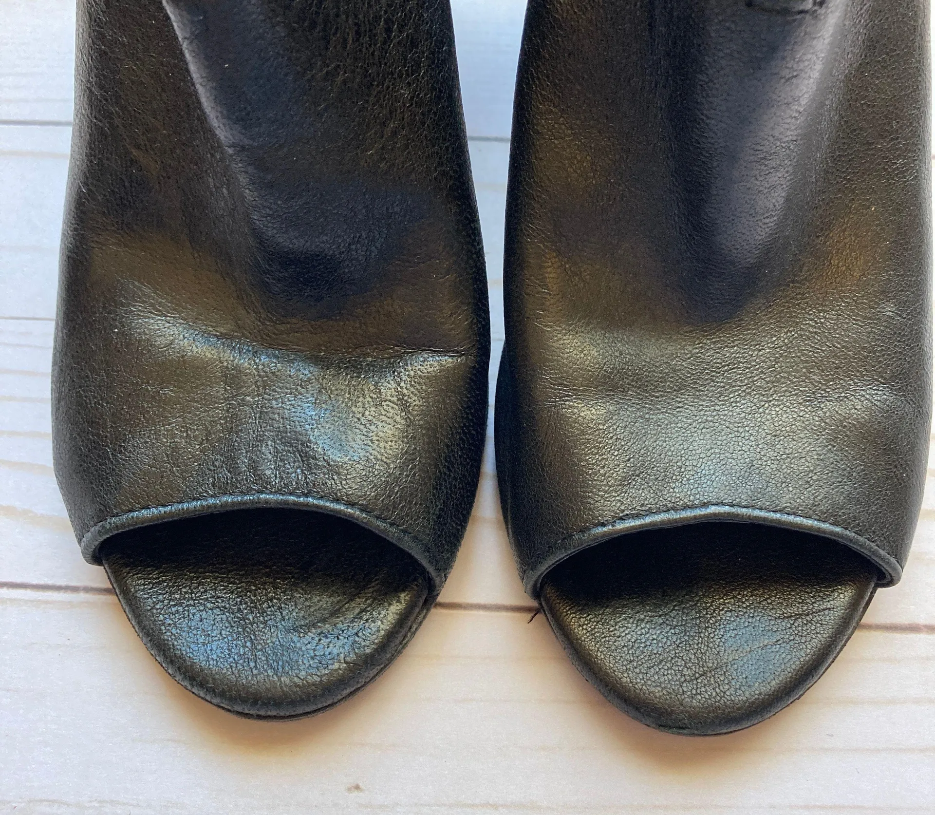 Centodieci Italian Leather Open Toe Boots EU Size 37/US 7 - Image 3