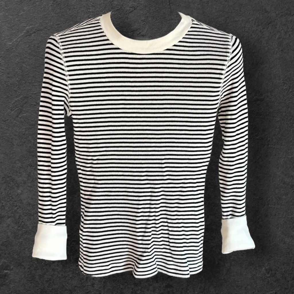 Sundance striped thermal crewneck blouse - Image 4