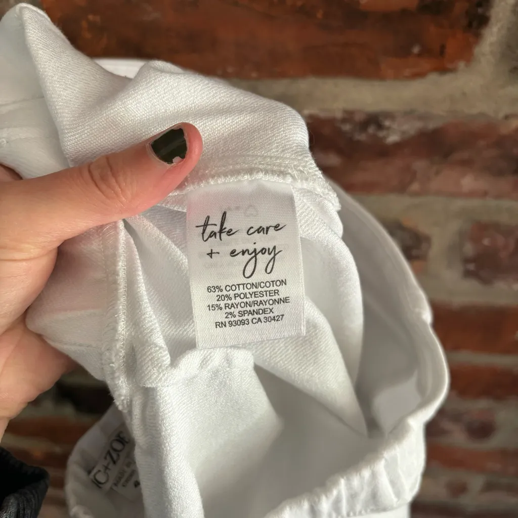 Nic+Zoe White Wide Leg Crop Jeans, 4 - Image 6