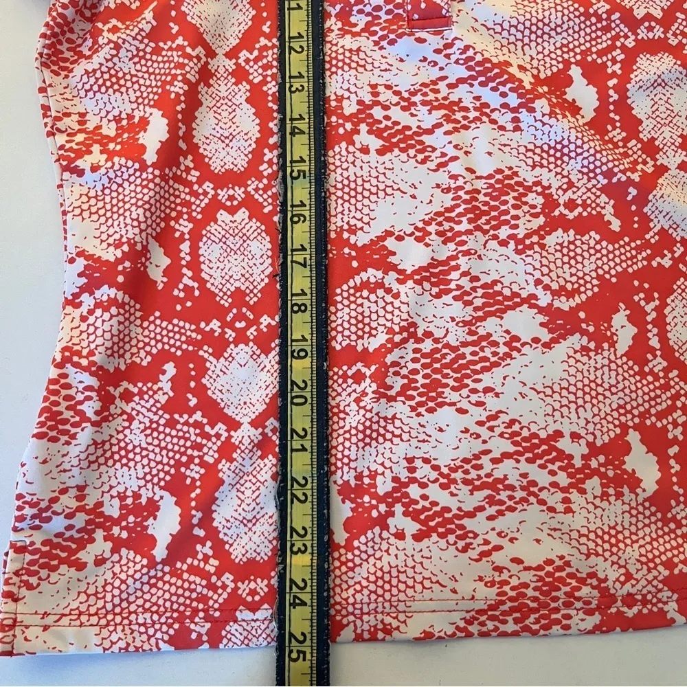 Nivo Athletic Athleisure golf woman medium , Polo Shirt Top Orange White - Image 10