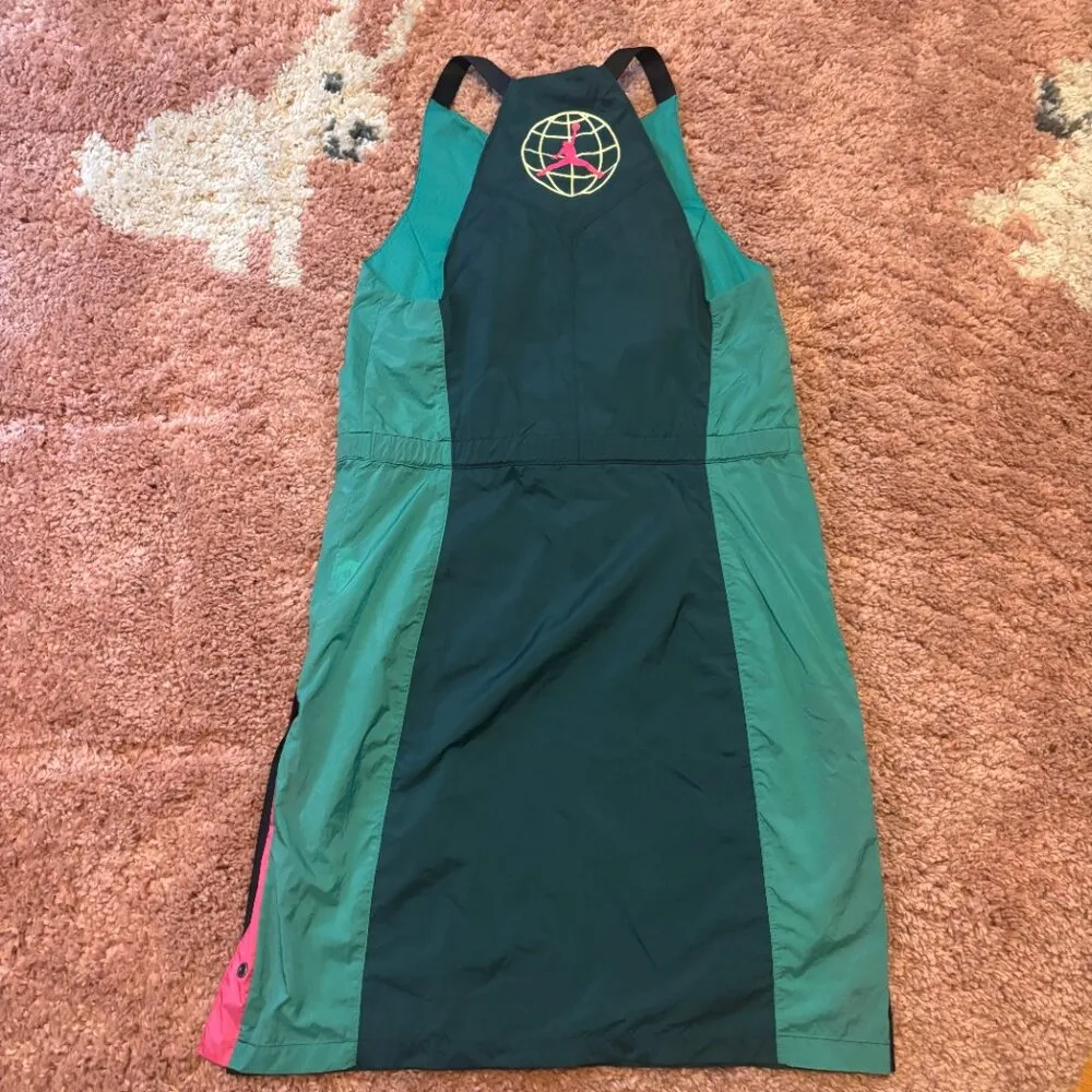Nike Size XS Green Belted AIR JORDAN Womens Utility Flight Dress LIMITED EDITION - Image 8