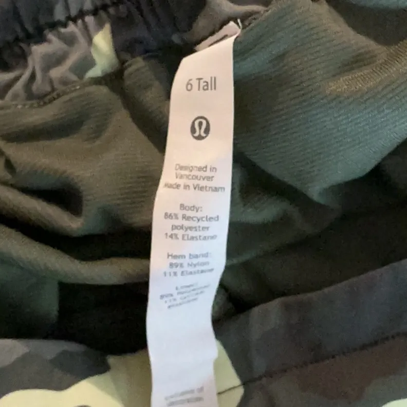 lululemon athletica Green Camo Athletic Shorts - Image 4