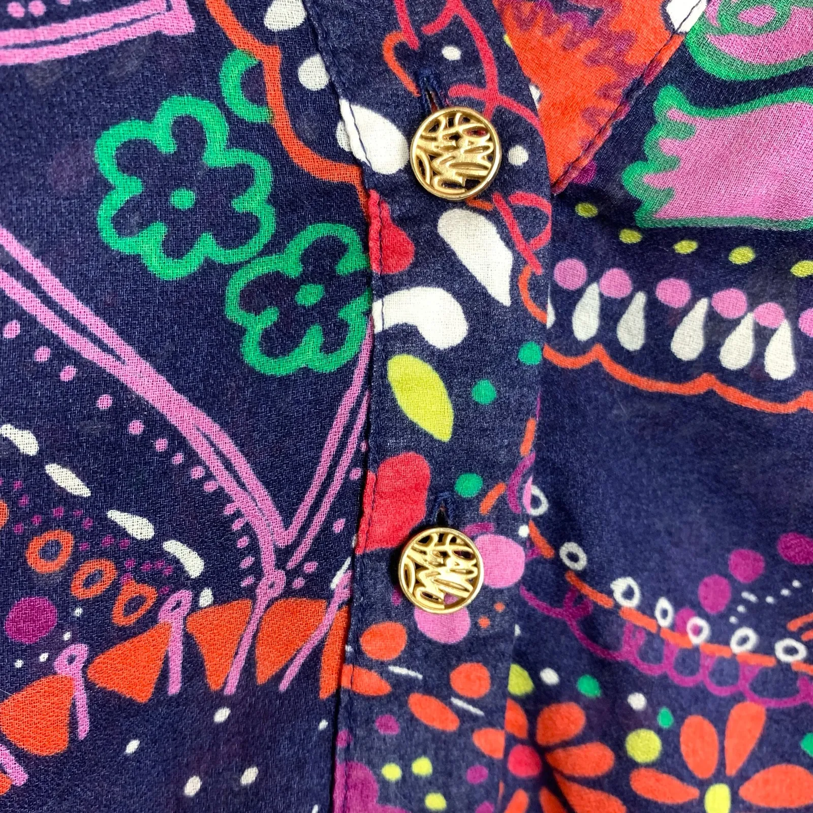 Lilly Pulitzer Garden Menagerie Providence Blouse Purple Red Floral Size Small - Image 7