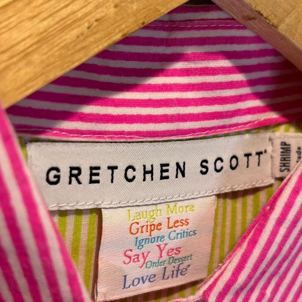Gretchen Scott Striped Priss Brooks Button Down Blouse - Image 4