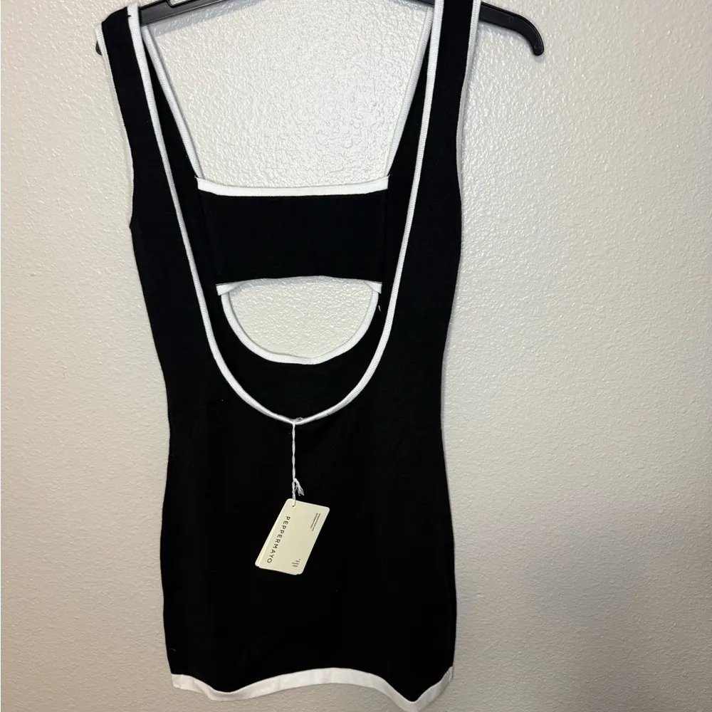 New NWT Peppermayo Exclusive - Lost In Paris Knit Mini Dress - Black - Image 5