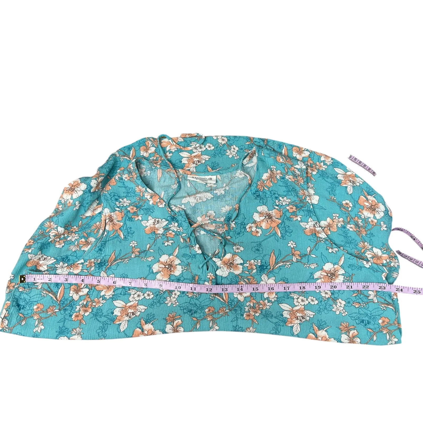 Studio B Top Womens 2X Floral Cottagecore Fairy Relaxed Comfort Lightweight - Image 10