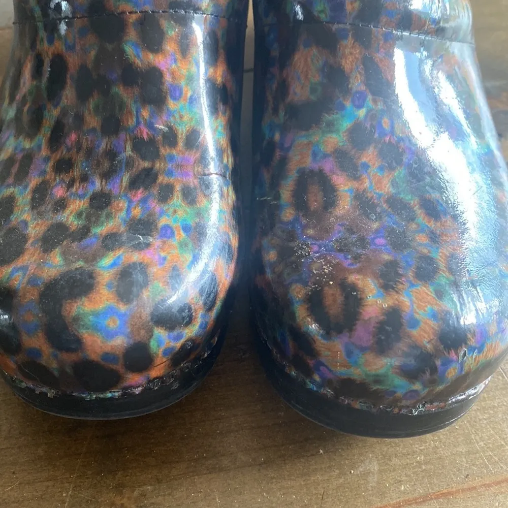 Dansko colorful cheetah leopard print clog‎ size 38 - Image 5