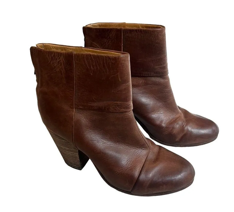 Rag & Bone Classic Newbury Leather Boots, Sz 8.5 - Image 4