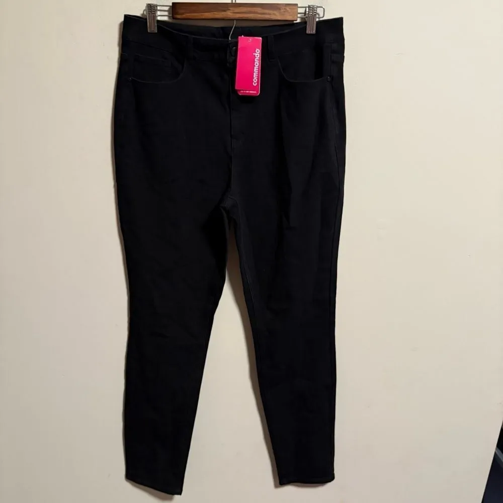 NWT COMMANDO do it all denim skinny jeans in black - Size Large - Image 3