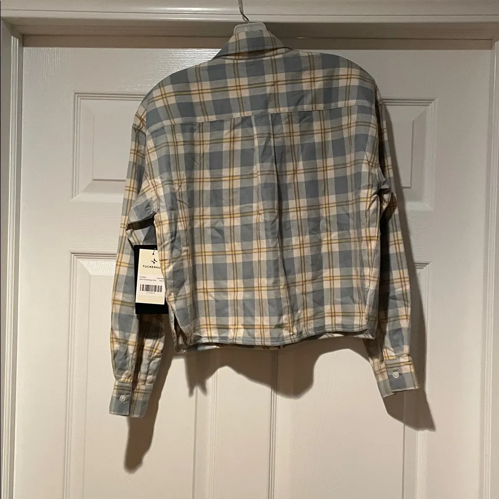 Tuckernuck Blue and Yellow Plaid Shirt - Image 4