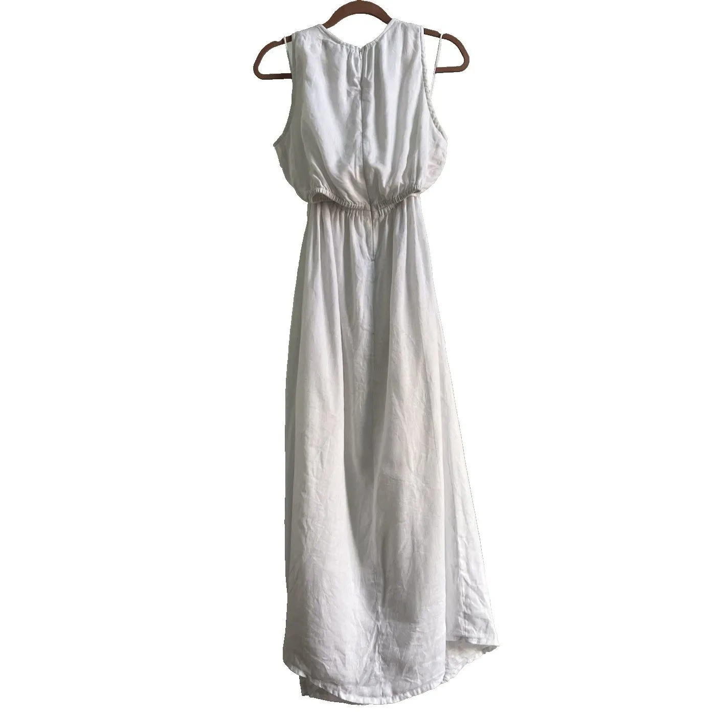 Faithfull The Brand Zeta Cutout Sleeveless Linen Maxi Dress White M - Image 5