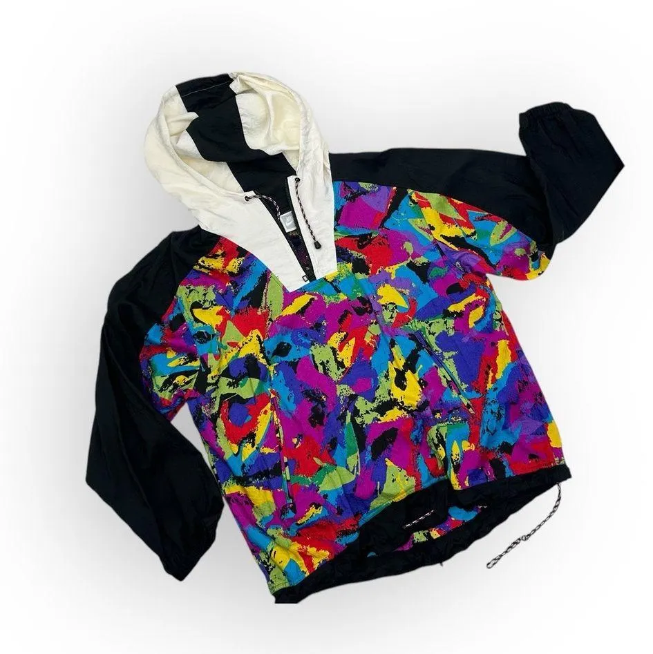 Nike Multicolor Vintage 90's Windbreaker Jacket Size M - Image 2