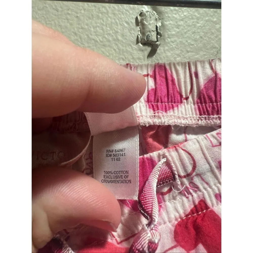 Victoria’s Secret Heart Print Sleep Shorts Woman’s Size Large Y2K From 02 Missin - Image 8