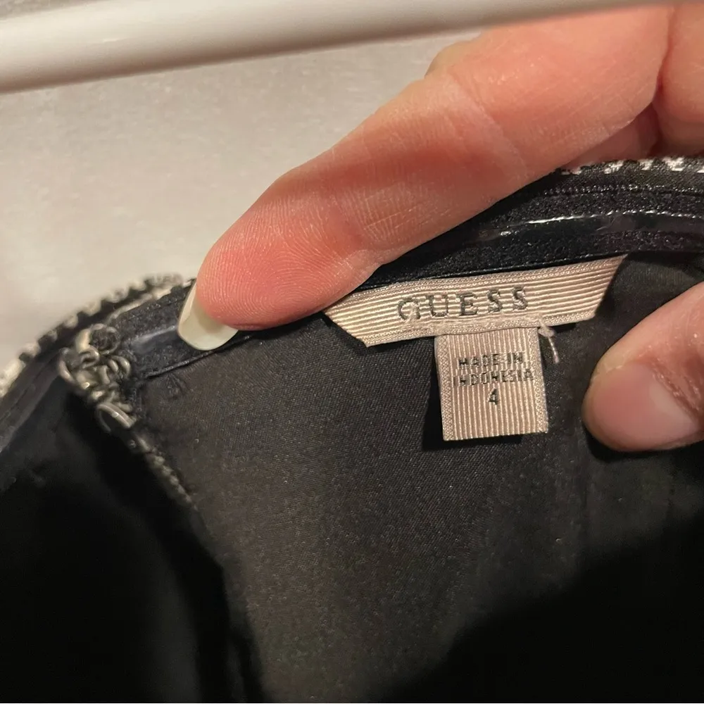 Guess sexy snake print black piping corset top tulip micro mini strapless dress - Image 3