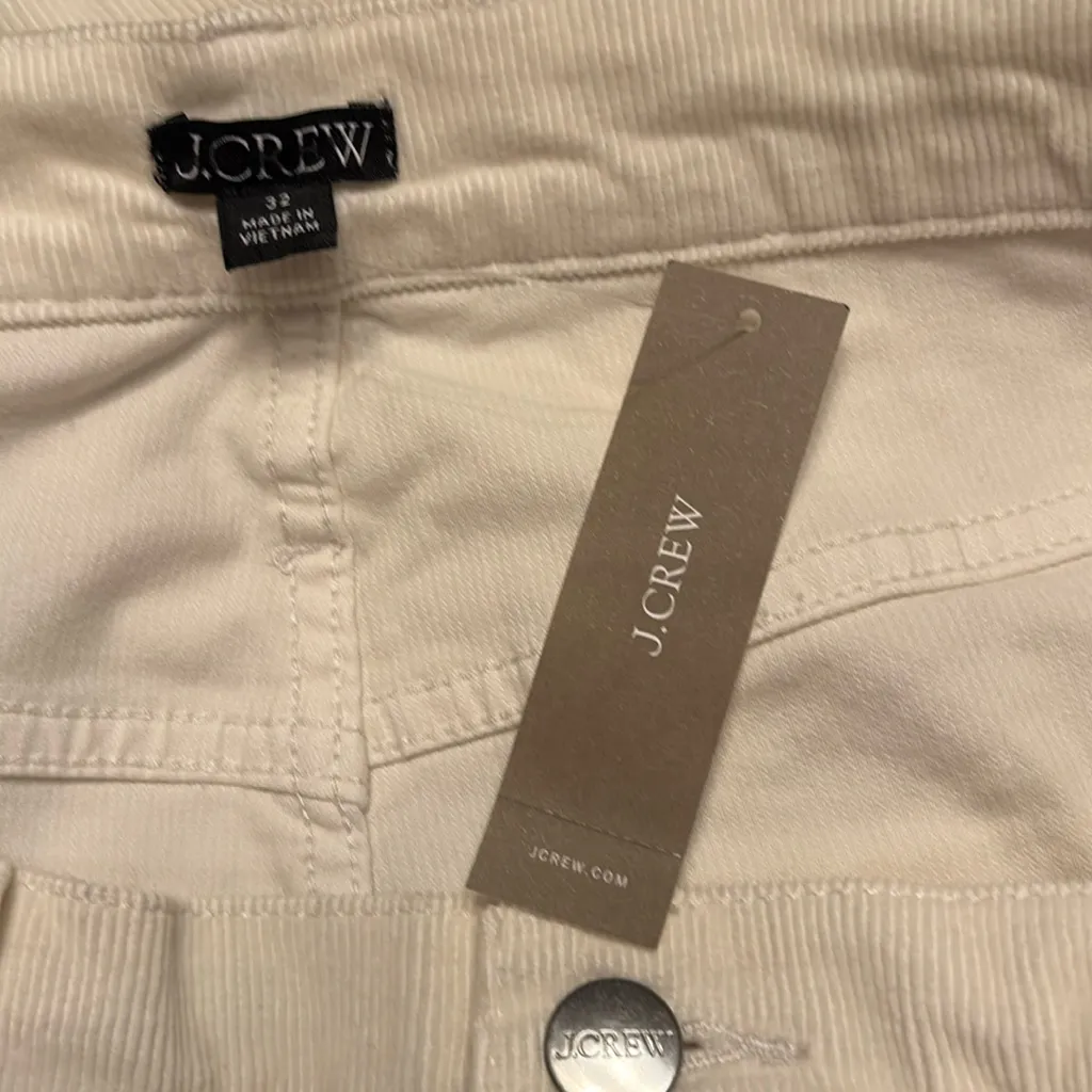 J Crew women’s Wide-leg corduroy trouser ivory Size 32 NWT - Image 7
