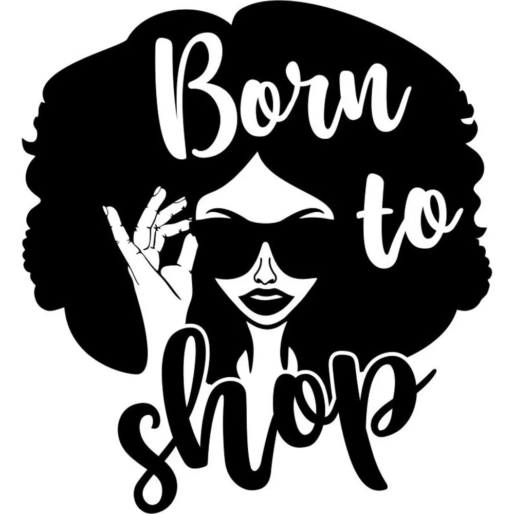 BORN To Shop White Custom T - Image 3