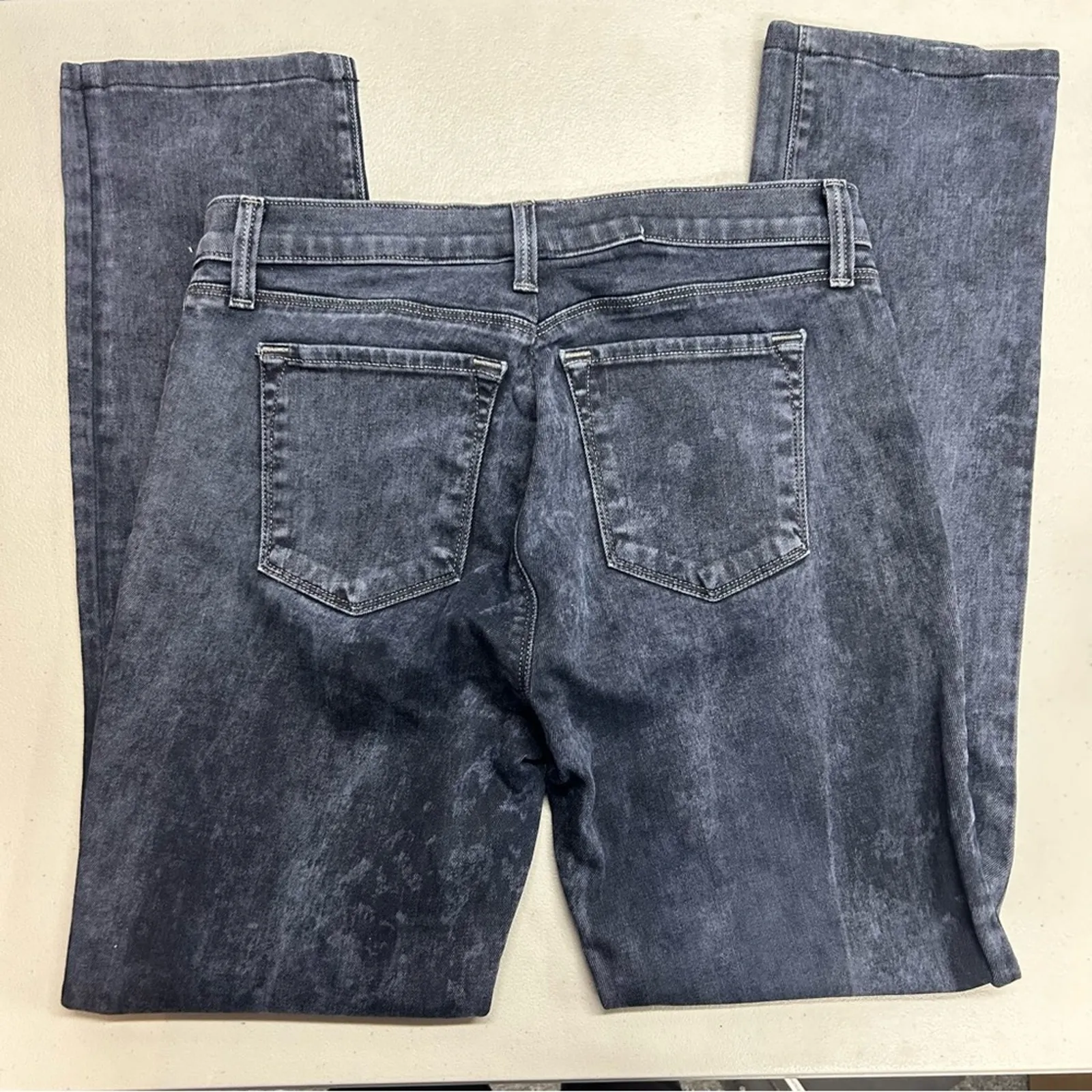 J Brand Denim Blue Jeans Pants Rail Black Noise Stone Wash Distressed Knee - Image 4