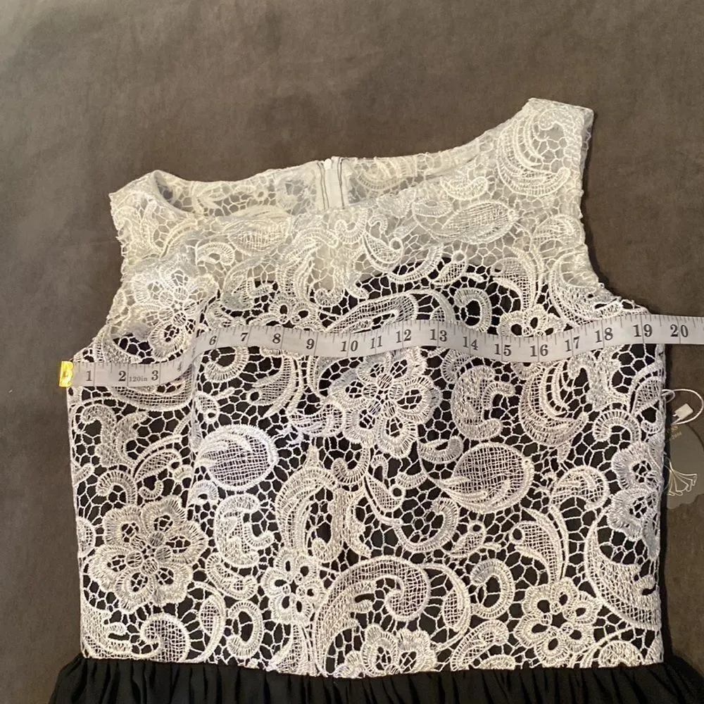 Women’s Full Length Ombré Black to Red Dress Zip Up Back Size 16 NWT - Image 8