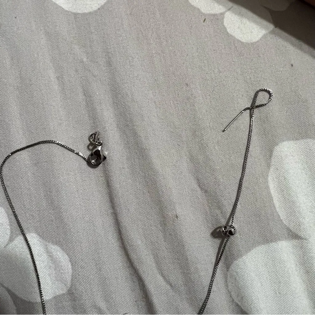 Silver Pendant initial Necklace - Image 4