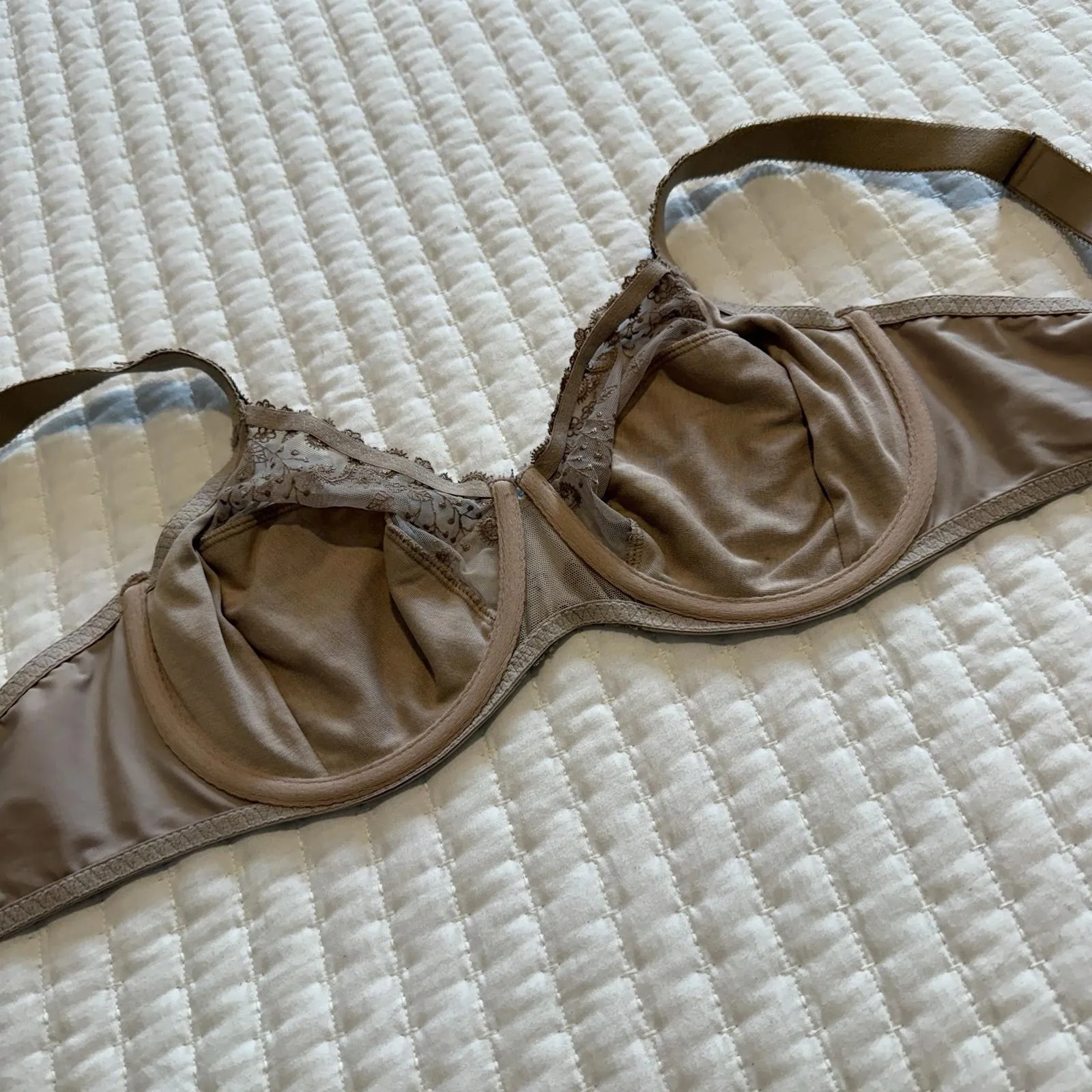 Simone Perele Delice Embroidered Underwire Bra Sand Nude Full Cup 34F MX 75 EUR Size undefined - Image 9