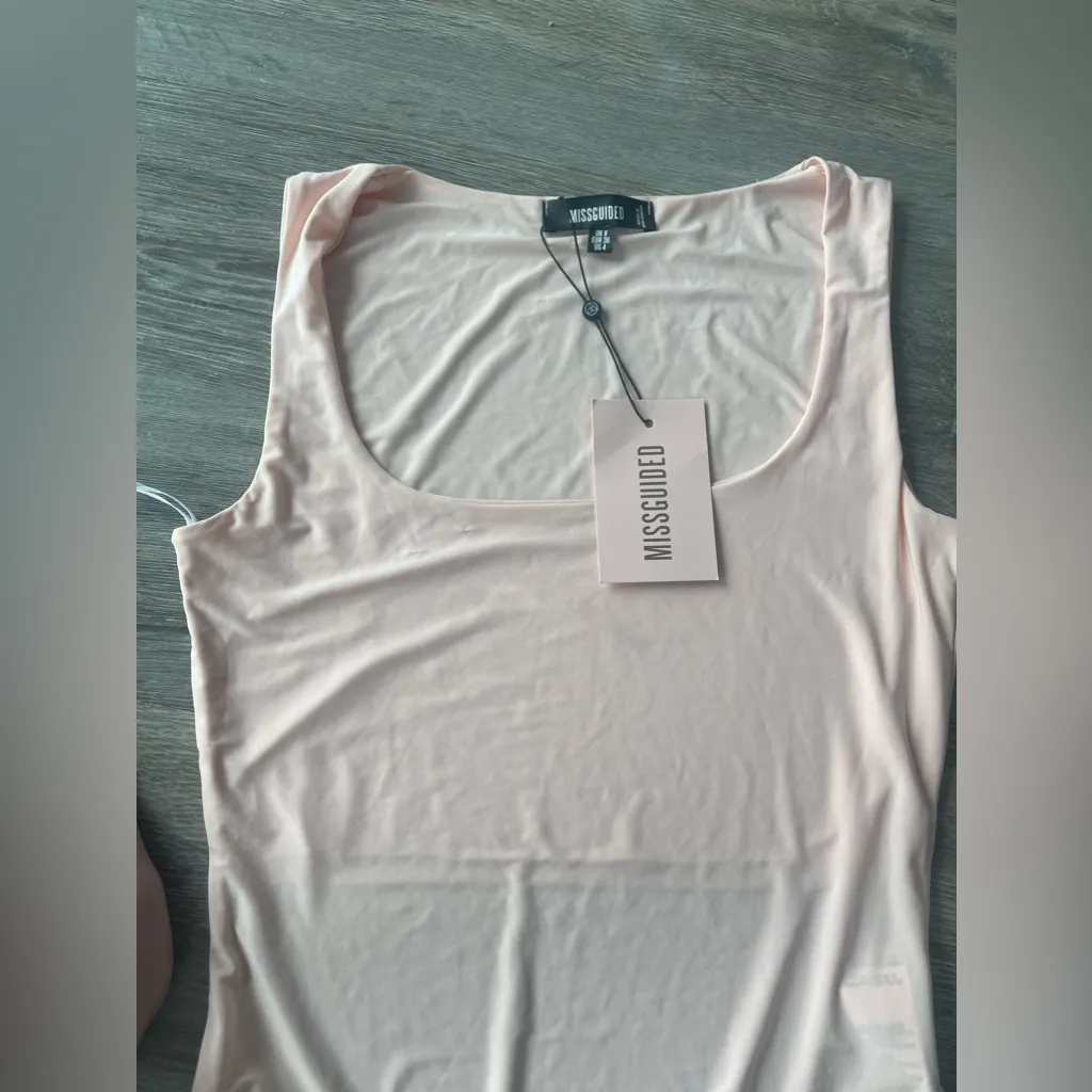 NWT MISSGUIDED LIGHT PINK BODYSUIT US4 - Image 4