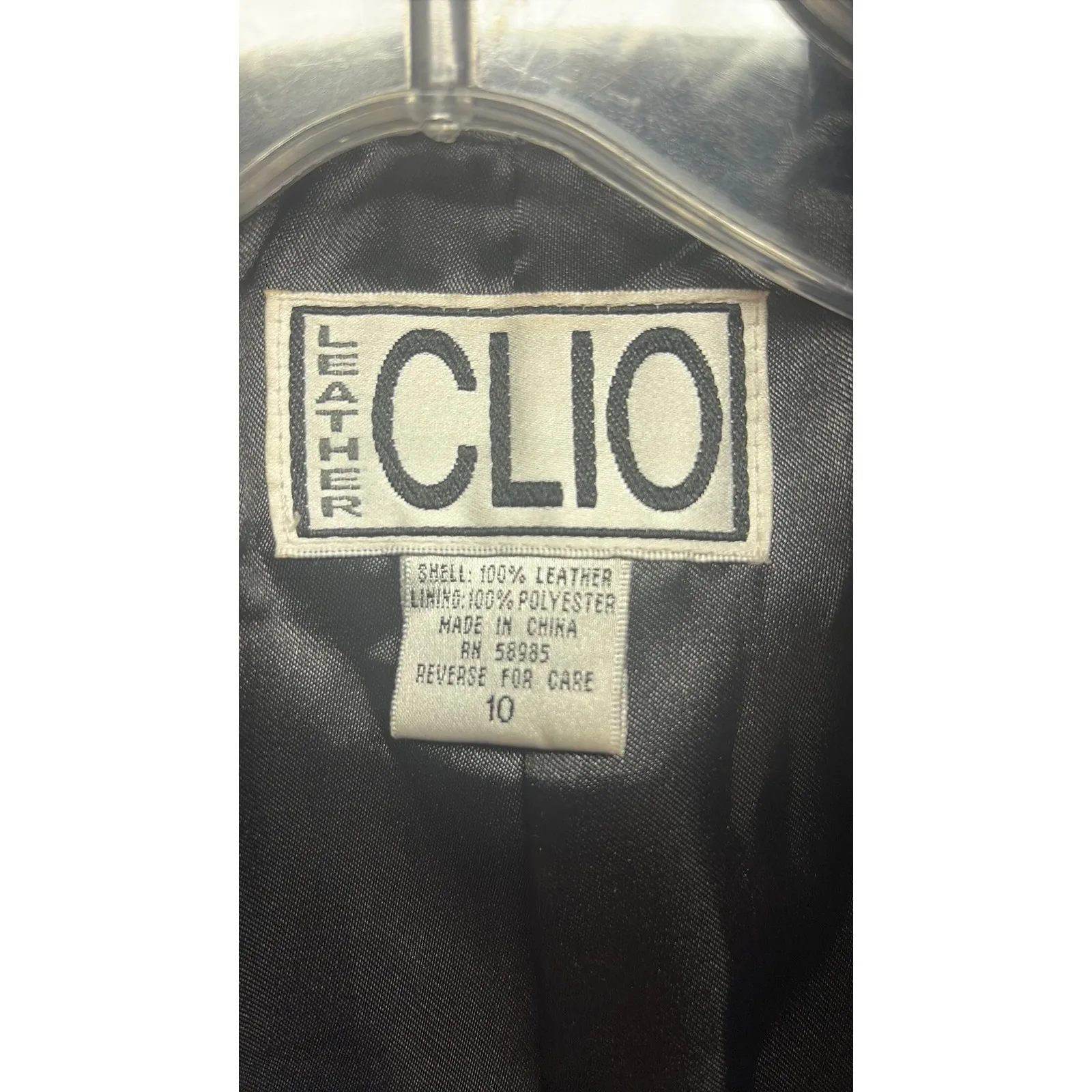 Womens long leather coat Black Size 10 - Image 2