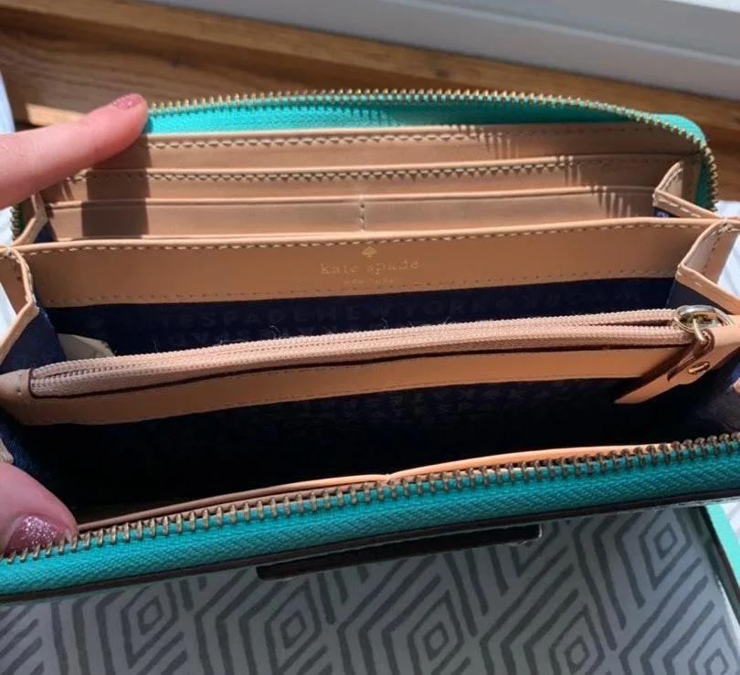 Kate Spade Teal / Green Wallet - Image 4
