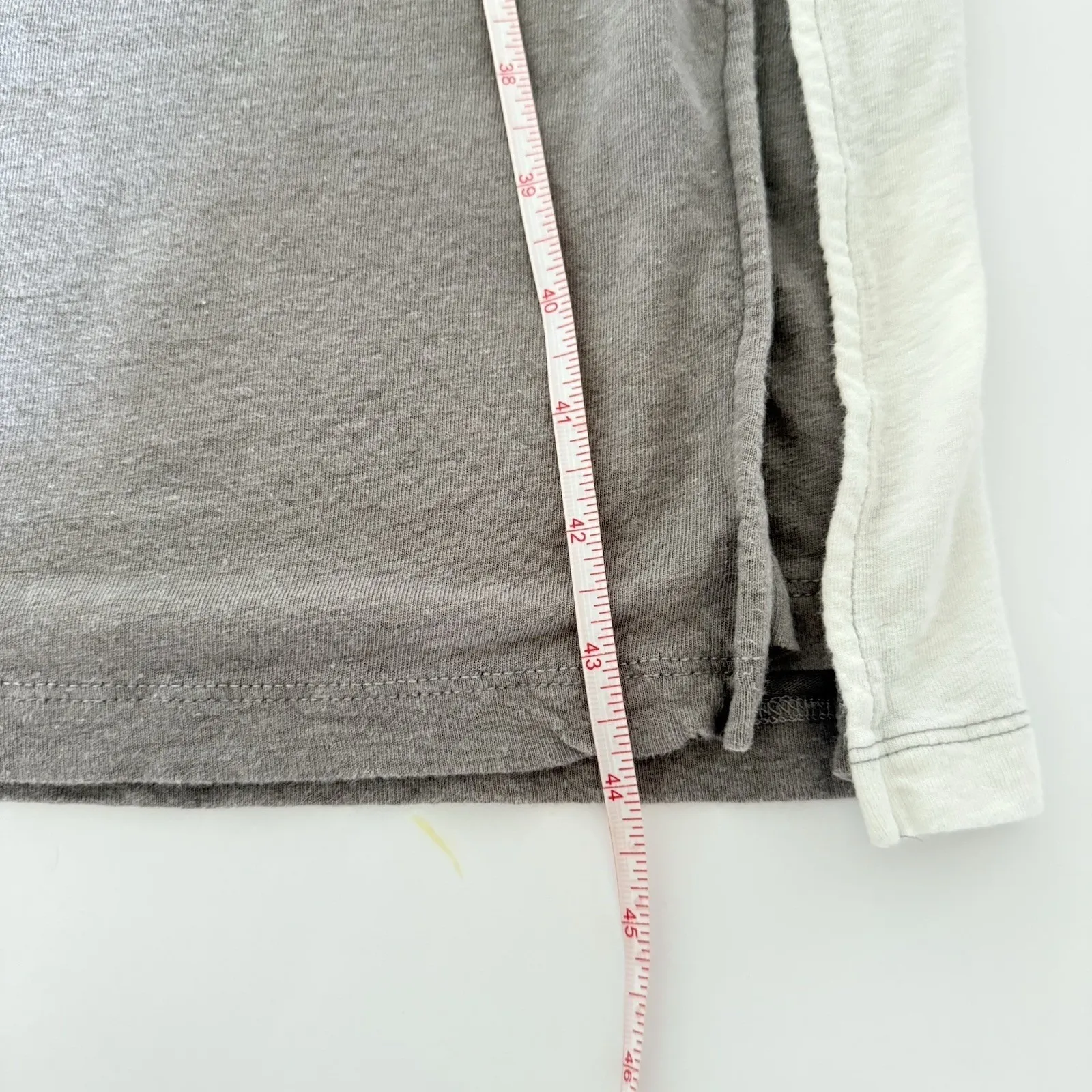 Gray Cream Bodycon Maxi Dress Women's XS Cotton Sleeveless Stretch Casual Chic - Image 6