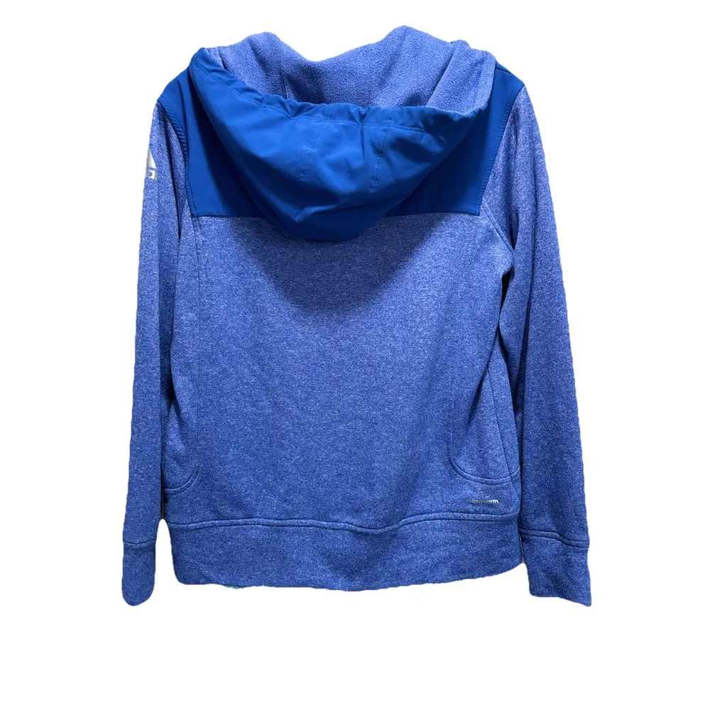 Adidas‎ Climawarm Blue Zip Up Athletic Jacket Size Large (16-18) Pockets Logo - Image 5