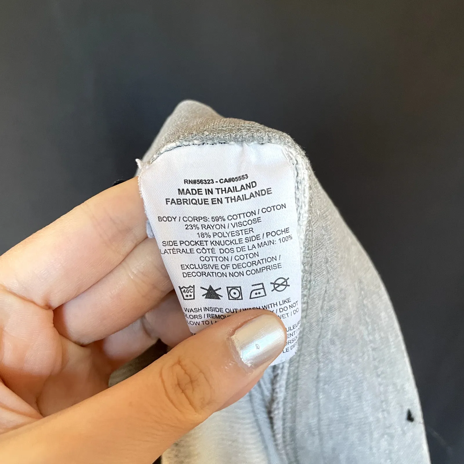 Nike cutoff fleece shorts gray drawstring waist pockets women's L cotton blend - Image 7