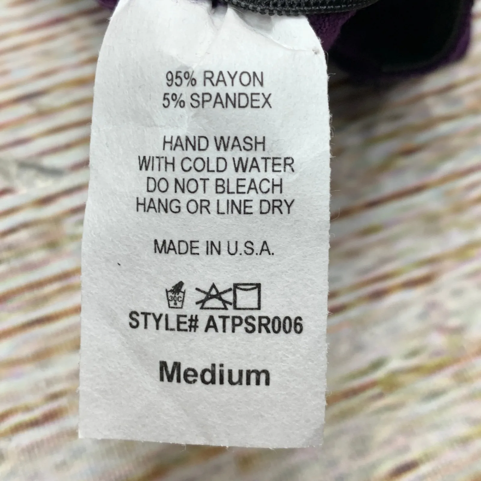 Amore All.F.Y Women Medium Purple Dolman Short Sleeve V Neck Top Made in USA New - Image 6