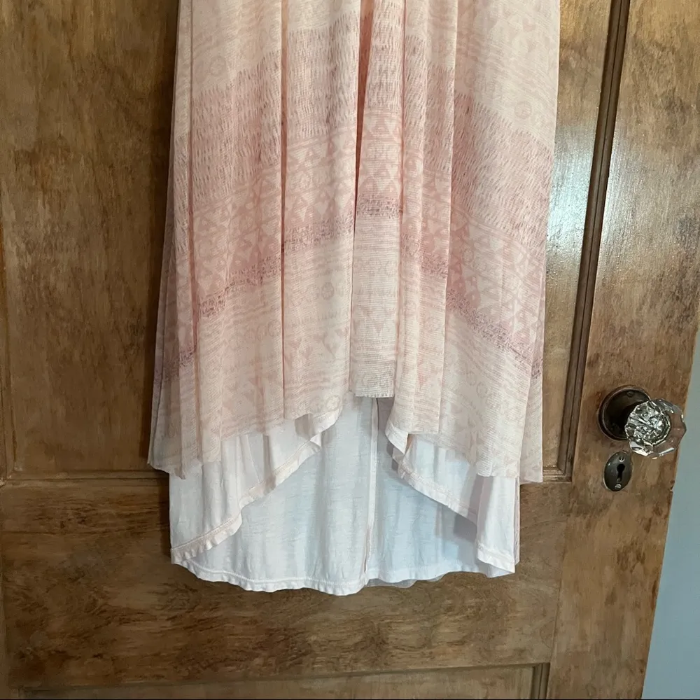 Free People strapless gray and pink high low lined dress. Size SP - Image 5