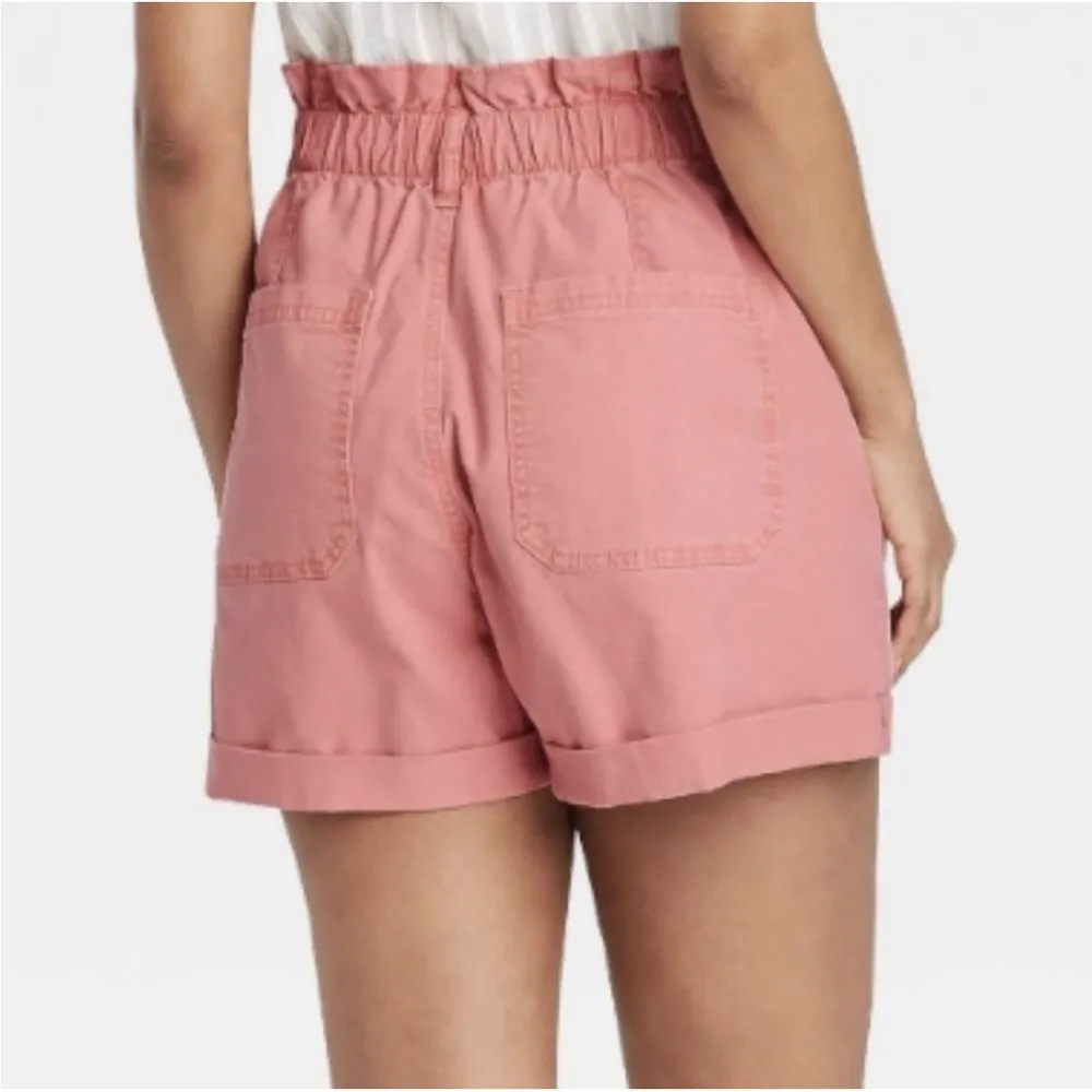 Universal Thread Pink High Waisted Ruffle Shorts - Image 3